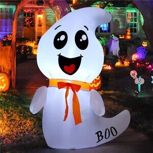 4 FT Halloween Inflatable Cute Ghost Outdoor Decorations Blow Up Yard